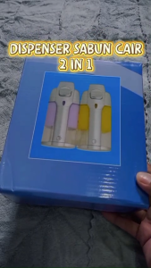 > BISA COD < DISPENSER SABUN CAIR DOUBLE SOAP WITH KEY LOCK 2 IN 1 TEMPAT SABUN CAIR 2 TABUNG