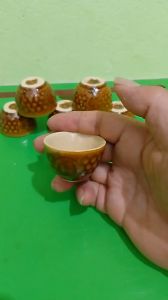 Chén đựng hột vịt lộn men nâu 10 cái