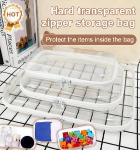 Portable Transparent Zipper Storage Bag Mini Cosmetic Bag Waterproof Organizer Wash Bag Travel Pouch Makeup