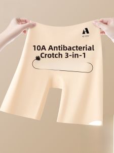 MiiOW | High-Waist Womens Safety Pants Anti-Light Bottoms Control Tummy Shaping Leggings Three-In-One Cat Person Underwear