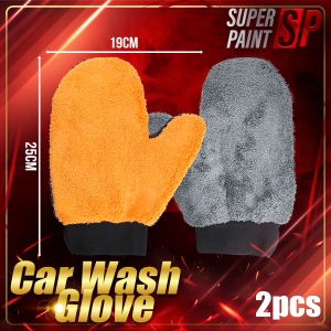 Thick & Wool Car Wash Glove Wash Mitt Towel Fur Wool Coral Velvet Bear Paw Motorcycle Car Exterior Cleaning 羊毛/纤维洗车手套