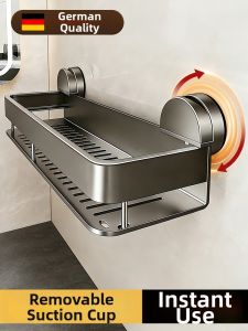 ERMO | Suction Bathroom Storage Rack Wall Mounted