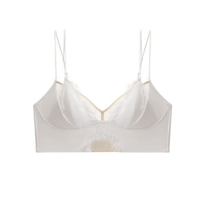 Livary Mio | Silk French Lace Embossed Double Cup Bra Vest