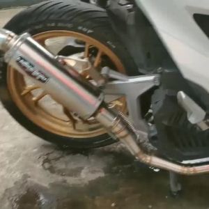 Knalpot Racing Black Devil Bulat Mio Sporty Smile Soul M3 Z J Xeon GT Fino Nouvo X ride Xride New Fazzio 115 125 Fi Karbu