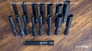 1PCS 7-24mm 1/2 inch Long Hex Impact Socket for Impact Wrench 128mm Socket Chrome Vanadium Durable Power Tools Adapter
