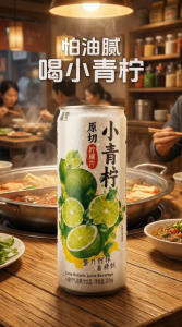 Yinxue Sparkling Lime Soda Drink Fizzy Lime Carbonated Drink 310ml