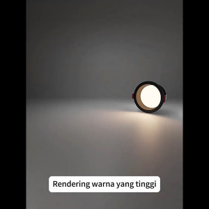 Lampu Downlight LED 3WARNA 7W Model Baru Downlight /Putih Dan Hitam Lampu Led Plafon Putih+Kuning+Ww