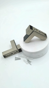 2pcs Ambalan Jepit Kaca Tanpa Bor Lubang Glass Shelf Clamp Holder