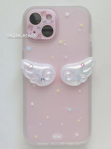 Korean Style Ins Wind Simple Early Girl Angel Wings Matte Dreamy Star Blogger Personality Atmosphere Shell for Phones