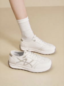Josiny | Thick Sole Elevating White Shoes Women Sports Leisure
