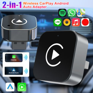 2-in-1 Wireless CarPlay Adapter Android Auto Smart USB Dongle Plug & Play Car Intelligent System AI Smart Box For iPhone Android