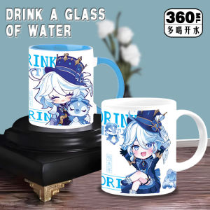 Genshin Impact Ceramic Mug Anime Cartoon Water Milk Cup Digital Printing Design for Fans And Collectors Suitable for Ages 8+