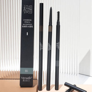 Merssitin Ultra Fine Eyebrow Pencil Womens Waterproof Sweatproof Long-lasting Natural Coloring Clear Definition Double-ended