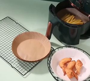 100pcs Air Fryer Paper Liner Sheet Disposable Oil-proof Round/square Non-Stick Baking Paper 6.3"