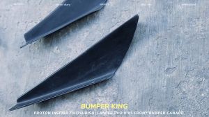 PROTON INSPIRA/MISTUBISHI LANCER EVO X V1 FRONT BUMPER CANARD CANNARD/EVO X V1 FRONT BUMPER PISAU MATERIAL FIBER WITHOUT PAINT