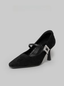 ทันสมัย ส้นหนา ผู้หญิง รองเท้าแบบสวม ลำลอง รองเท้าเดี่ยวตัดต่ํา ฤดูใบไม้ผลิ ฤดูร้อน ใหม่ สไตล์เกาหลี รองเท้า Bean House