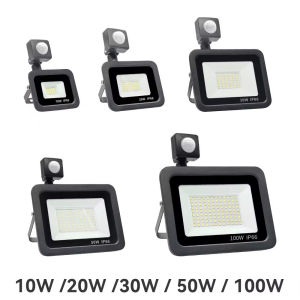 LED FloodLight PIR Motion Sensor Waterproof Outdoor Wall Light Led Spotlight 100W 50W 30W 20W 10W For Garden Street Lighting