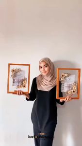 Mahar Wedding 37cm Bingkai Jati Belanda - Mahar Transparan by Kadouniksekali