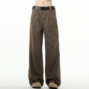 New Vintage American Style Mens Workwear Jeans Casual Straight Leg Loose Fit All Season Popular Straight Cut Trousers