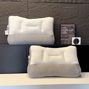 [SG READY STOCK]Japanese Ergonomic Latex Neck Pillow Cervical Neck Support Pillow For Travel Neck Pain Relief Sleep Pillow