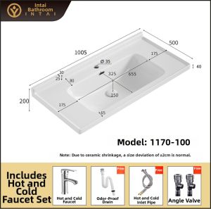 YITAI | Ceramic Integrated Wash Basin with Multiple Specifications of Washbasins