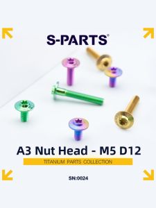 s-parts | High Strength Titanium Alloy Umbrella Head Motorcycle Bolt