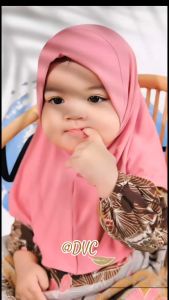 Bergo Bayi ARUNA 0 - 3 Tahun Jersey Soft Pet Tanpa Tali | Hijab Instan Baby Bayi Perempuan Nyaman Lembut Halus Premium