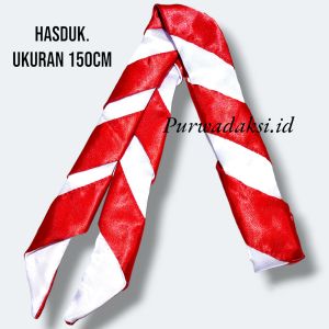 TERMURAH || COD kacu/hasduk saten super uk.150 cm165 cm135 cm \ kacu dasi hasduk pramuka sd smp sma pembina jumbo / dasi pramuka merah putih untuk anak sd smp sma pembina dan jumbo berkualitas premium /  Kacu Satin MERAH PUTIH 165 cm / 160 cm / 135 cm