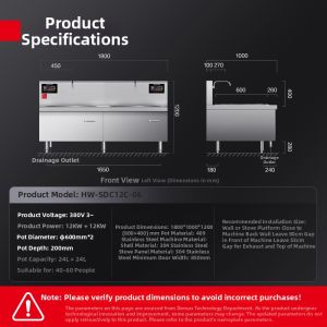 DEMASHI | High Power Commercial Electromagnetic Cooker Double Burners