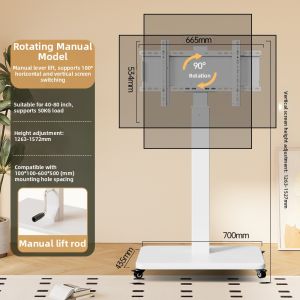 BESSGROUP | Adjustable Orientation Wheeled TV Stand