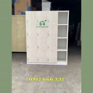 TỦ LOCKER NHỰA ĐÀI LOAN CÓ KHÓA + KỆ CAO CẤP - GIAO HỎA TỐC