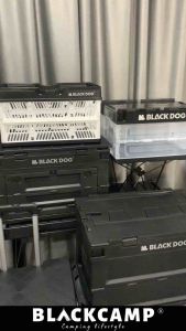 Blackdog Storage Box  Roller Box  [50L/26L] Table Top 3 Door Open Foldable Folding- Black/White/Table Top (50L)