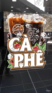 Miếng dán COFFEE trang trí xe đẩy hình nước giải khát take away decor quán decal cà phê muối sữa mang đi bạc xỉu cacao