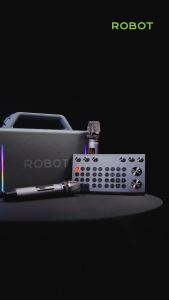 ROBOT RB90 speaker 100W bluetooth 5.3 RGB Waterproof IPX6 Portable 24 jam putar musik - Audio Mixer - Outdoor- Karaoke Wireless Full Bass - Garansi 1 Tahun