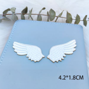DUTRIEUX | Black White Wing Combination Self-adhesive Embroidery Patches Premium Cloth Applique For Journal Backpack Garment Luggage Decor