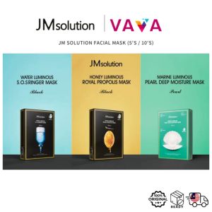 JM Solution Facial Sheet Mask (5s/10s) SOS Ringer｜Propolis｜Jellyfish｜Snail｜Bird Nest｜Pearl｜Caviar