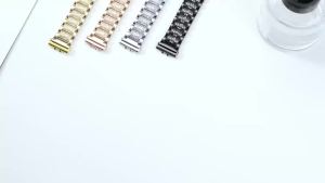 Stainless Steel Diamond Women Strap For Samsung galaxy Fit 3 Band Bracelet Correa Metal Band For Samsung fit 3 SM-R390 Wristband