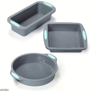 1/3Pc Silicone Baking Pan Mold Air Fryer Accessories Microwave Baking Mold Food Grade Baking Cake Silicone Mold Baking Pan Tools