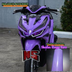 Sticker Skotlet Ungu Taro Glossy Untuk Body Motor