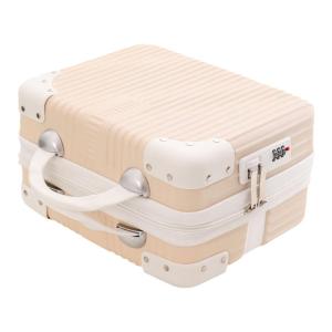 Portable Travel Makeup Box 14 Inch Womens Storage Box Miniature Leather Suitcase Small Password Lock Cosmetic Bag for Travel