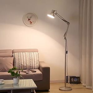 Nataku โคมไฟตั้งพื้น โคมไฟวินเทจ Loft ตั้งพื้น พับเก็บได้ ปรับระดับได้ ใช้หลอดขั้ว E27 Adjustable Floor Light แถมฟรี