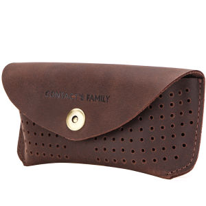 Hiram Luxury Vintage Genuine Cowhide Leather Eye Glasses Bag Hasp Mini Bag Fashion for Sunglasses Protector Case
