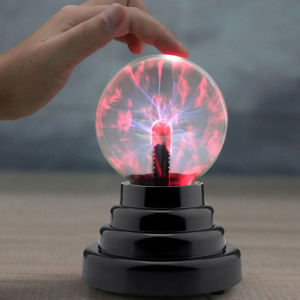Chinatera USB Sound Control Magic Plasma Ball Lamp LED Night Light Atmosphere Touch Glass Plasma Light Christmas Party Decor Birthday Gift