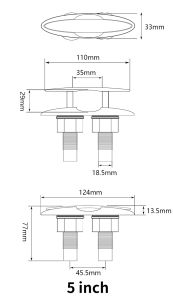 5inch 6inch Heavy Pop Up Cleat Boat Accessories Save Space 316 Stainless Steel Mooring Dock Neat Cleat Marine Boat Yacht Bollard