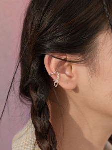 Trendy 925 Sterling Silver Clip-On Earrings for Women No Piercing Required Fashionable Suama Flower Design New Arrival