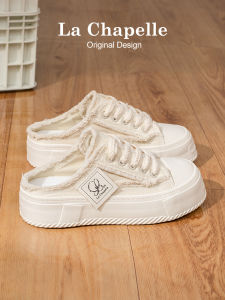 La Chapelle | Thick Sole Lazy Slides Womens Canvas Shoes