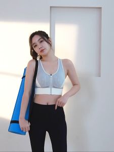 BH Wanita Sport Bra Front Zipper Pakaian Olahraga Tanpa Kawat ABH36