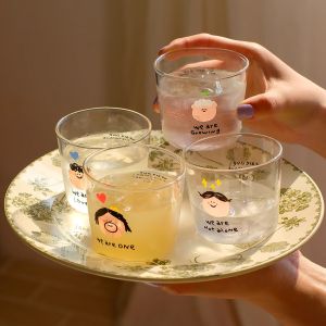 Cốc Đựng Nước Ép Trái Cây Sáng Tạo Dễ Thương Cốc Ăn Sáng Nhỏ Cốc Đựng Đồ Ăn Sáng We Are One Gift Box Cốc Thủy Tinh Hình Trái Tim