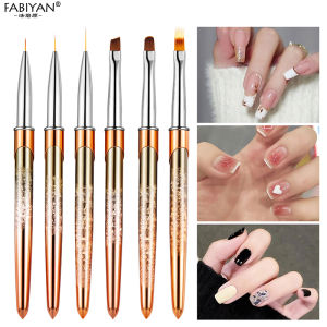 Nail Art Brush Gradient Nail Brush Line Painting Brushes Nails Crystal Acrylic Liner Drawing Pen Manicure Nail Art Tools With Cap