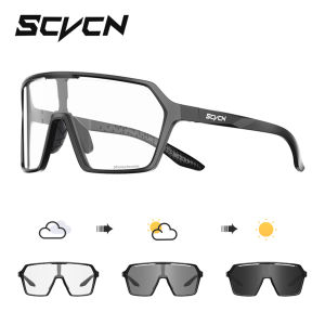 SCVCN Color Photochromic Cycling Glasses UV400 Bike Sunglasses for Men Women Driving Glasses MTB Road Sport Eyewear Running